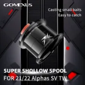 Gomexus 淺線軸適用於 Daiwa Alphas SV TW 2021 2022 誘餌釣魚線輪線軸線滾杯更換備用釣