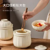 良品舎 泡菜壇子家用陶瓷泡菜罐蓋腌酸菜壇子食品級儲存密封罐大口徑寬口 LPS15 工廠現貨 快速出貨