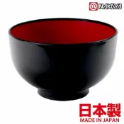 asdfkitty可愛家精品店 asdfkitty*日本製 NAKAYA 可微波 丼飯碗/拉麵碗/大碗公-紅黑色-可用洗碗機洗-正版商品
