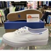 免運 黃蜂體育 Keds 女鞋 厚底休閒鞋 小白鞋 THE PLATFORM LEATHER 白色 W133497