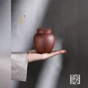 一席茶器【圓滿紫砂迷你隨身茶葉罐80g 】發酵透氣 茶醒罐 保存 茶葉罐 封茶 茶甕 密封罐  茶罐 茶倉