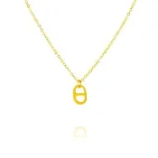 【金緻品】黃金項鍊 悠然 0.33錢 日字 豬鼻子 歐美 工業風 簡約 百搭 9999純金套鍊