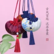 宮廷香囊中式古風胎髮荷包薰衣草艾草驅蚊香包小吊飾漢服車內