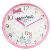 正版授權 三麗鷗 HELLO KITTY 凱蒂貓 圓形搖擺壁鐘 時鐘 掛鐘 壁鐘 指針時鐘 搖擺時鐘 圓形時鐘