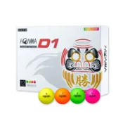 宜家二居 新款HONMA高爾夫球D1 DARUMA達摩款彩色高爾夫球白色兩層遠距球