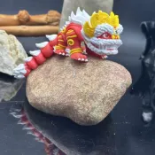 台灣爆款 打印玩具 擺件 模型 3d打印超萌舞獅醒獅玩具關節可動小獅子桌面國風擺件益智解壓車載