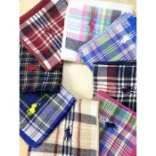 日單《POLO/保羅》紗布毛圈 刺繡 約25*25公分 小方巾 方巾 手帕 純棉