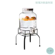 《有。餐具》PARTY 玻璃冷飲壺 附架 玻璃水壺 大玻璃壺 庭園 外燴 派對適用 3500ml (H3529-20)