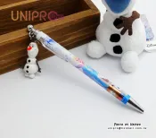 【UNIPRO】迪士尼 冰雪奇緣 FROZEN 雪寶 Olaf 艾莎 Elsa 自動原子筆 雪寶吊飾 雪寶筆