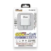 【TRISTAR 三星】65W 氮化鎵快充頭 PD+QC3.0 快速充電器 平板 手機 國際電壓 TS-USB161