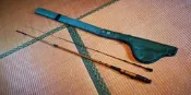 老釣手的收藏品竹圖裝前打竿磯釣船釣筏烏格龍蝦捅洞黑吉竿 鱗夕彩gamakatsu