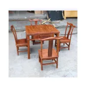 (店+)紅木小桌子花梨木中式四方桌椅組合休閒棋牌桌茶桌仿古家用木餐桌