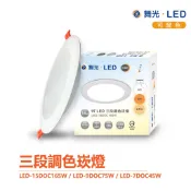舞光  LED 三段調色崁燈 7cm 9cm 15cm 白光 / 自然光 / 黃光 三段變色崁燈