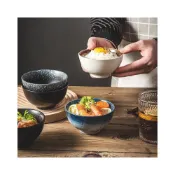 (店+)韓式 4.5吋 陶瓷 飯碗 家用 米飯碗 甜品碗 小湯碗 高級感 創意 單個 陶瓷碗 小碗 餐廳 廚房 餐具 日式