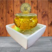 [台灣現貨] 開運招財流水擺件 陶瓷聚寶盆 開運招財流水擺件 循環水噴泉招財進寶 開運招財   風水輪 時來運轉 流水盆