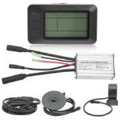 【Lixada】電動自行車電機控制器 15A 速度 36V 48V 帶 LCD7U 面板 1 對 2 電纜完全防水套件