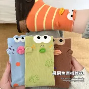 柳惠珠襪子 萌趣可愛卡通小丑魚襪子女ins潮日系學院風堆堆襪吸汗透氣中筒襪