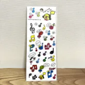 ⚠️現貨全新❤️音樂符號 造型雷射貼紙 便宜有質感 音符 平面塗鴉 獎勵貼紙 幼兒園 閃亮 生日快樂 兒童可愛貼紙