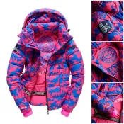 DryDog 跩狗嚴選 跩狗嚴選 極度乾燥 防水 羽絨衣 Superdry Command Snow 零下保暖 女款 透氣科技布料 滑雪夾克 羽絨 外套 連帽可拆 風衣 防風 雪衣 桃紅迷彩