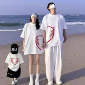 台灣现货 洋氣親子裝夏天 大尺碼純棉短袖親子服 夏季親子裝 母女裝夏天 一家三口家庭裝 全家裝 全家服 家庭服 全家福裝