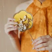 (店+)【臺潮好運】結婚新中式國潮喜扇 新娘晨袍迷你小扇子 巴掌秀禾團扇 婚禮手持道具