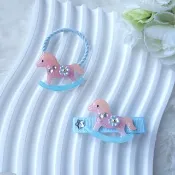 手繪木馬髮飾 髮圈髮夾 熱縮片滴膠 UV Resin hair accessories