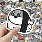 ⭐桃園出貨⭐120張薩卡班甲魚美食系列貼紙ins可愛爆款卡通創意手賬本防水貼畫