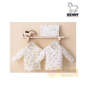Benny 紗布肚衣 袖反摺(小刺蝟/Honey熊/小恐龍/森林童話/富士山/奇幻雨林/蘑菇象) - 紗布衣/反袖肚衣
