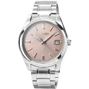 【SEIKO 精工】精工藍寶石石英鋼帶男錶-香檳色(SUR523P1)