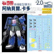 [BUOCO] 雪焰 MG-175 1/100 高機動型薩克II MS-06R-1A 阿納貝爾·卡多 專用機 螢光 水貼
