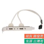 USB 擴充後檔板 2孔 2埠 擴充線 延長線 PCI 9針 9pin 檔板 主機板 USB 2.0 兩口 擴充卡