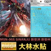 鋼普拉 eye攝影 【鋼普拉】現貨 燙金 大林水貼 BANDAI 鋼彈UC MG 1/100 MSN-06S SINANJU 新安洲 新安州