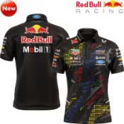 RED BULL 2026F1賽車服+神諭紅牛賽車F1車隊Polo衫+夏季男女短袖T恤
