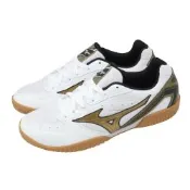 Mizuno 美津濃 桌球鞋 Crossmatch Plio RX4 男鞋 女鞋 白 金 運動鞋 81GA1830-61