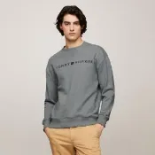 【TOMMY HILFIGER】官方旗艦館 同色調刺繡Logo大學T_灰色