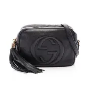 【DOKODEMO】【二手】Gucci Soho Disco 互扣式 G 標誌 308364 黑色皮革單肩包 小號 女士