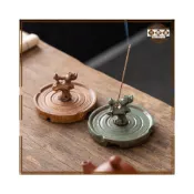 (店+)三雅道 太湖石擺件香插陶瓷太湖石線香倒流香仿古石頭藏香竹籤香茶道香爐