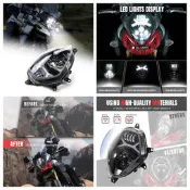 適用鈴木V-strom 650 1000 DL650 1000 14-22年改裝LED前大燈總成【吉星機車】