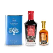 【Terra Del Tuono 雷霆之地】巴薩米克醋-陳年紅標250ml+白色金標100ml+特級初榨橄欖油 (食用油/油醋醬)