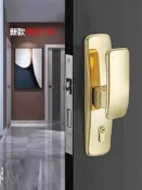 臺灣現貨#W9YX新款室內臥室房間門靜音鎖具通用型實木門把手黑灰金色直推