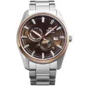 ORIENT 東方錶Sun & Moon 系列 日月相機械錶-咖啡/41.5mm RA-AK0313Y 情人節禮物