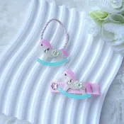 手繪木馬髮飾 髮圈髮夾 熱縮片滴膠 UV Resin hair accessories