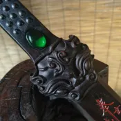 滿天星百貨 雷擊棗木龍頭九天玄女劍一體雕刻仿古朱砂劍七星劍道家鎮壇法劍