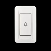 同立電工 大面板 電鈴押扣組 TL-1F 電鈴開關 押扣 含蓋板 門鈴按鈕【DU404】123便利屋