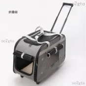 貓咪外出拉桿包 寵物拉桿包 寵物推車 寵物拉桿包 寵物拉桿車 寵物拉桿箱大容量多貓攜帶包貓包外出便攜透氣中小型犬貓籠子狗