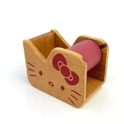 震撼日式精品百貨 【震撼精品百貨】Hello Kitty 凱蒂貓~日本三麗鷗SANRIO Kitty 迷你木質膠台 膠帶切台 木膠台*01322