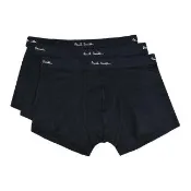 【Paul Smith】PAUL SMITH白字LOGO棉質低腰平角內褲三件裝(男款/黑)
