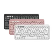 (店+)【Logitech 羅技】Logitech 羅技 Pebble Keys 2 K380s 跨平台藍牙鍵盤 石墨灰/珍珠白/玫瑰粉
