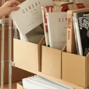 [可開發票/統編]紙質書立盒文件夾 辦公桌面A4立式收納 抽屜式文件整理紙盒 多功能桌面置物架資料分類盒
