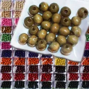 西西手工藝材料 61232 木珠(25入)7x8mm 捕夢網 原木珠 散珠 佛珠 圓珠子 串珠訓練珠 原住民珠 滿額免運